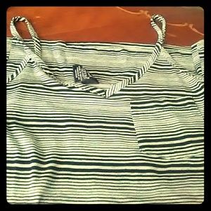 Black and Green stripped Tank Top